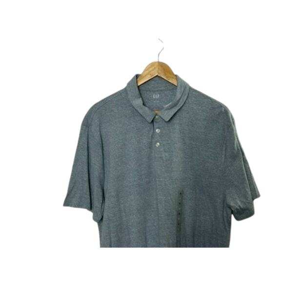 Gap Blue Stripe Short Sleeve Cotton Blend Polo Shirt Men's Sz XL NEW - Picture 3 of 8